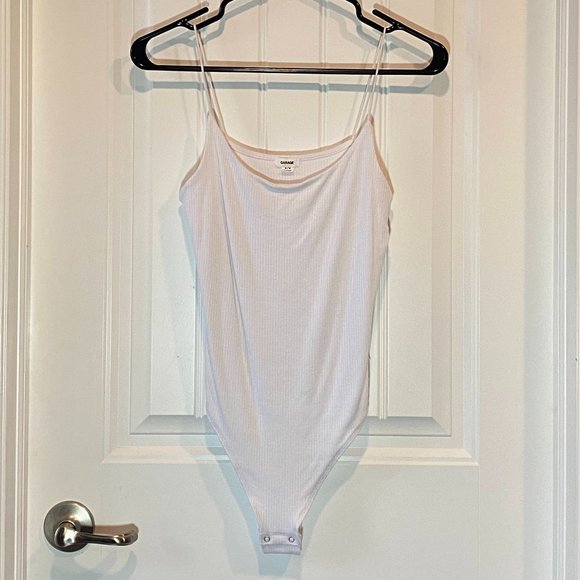 Maroon Black White Ribbed Spaghetti Strap Bodysuit - Picture 6 of 11